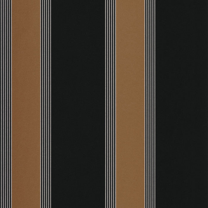 Auteuil Stripe - Black - Wallpaper Trader