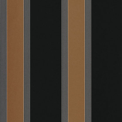 Auteuil Stripe - Black - Wallpaper Trader