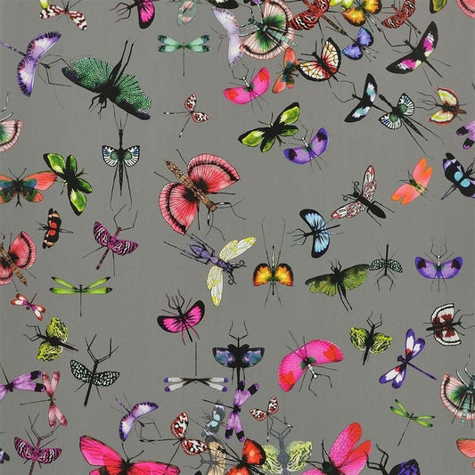 Mariposa Butterfly - Grey - Wallpaper Trader