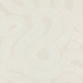 Zen wallpaper by Sandberg in beige tonal looping print in a rustic stairwell hallway with timber beams