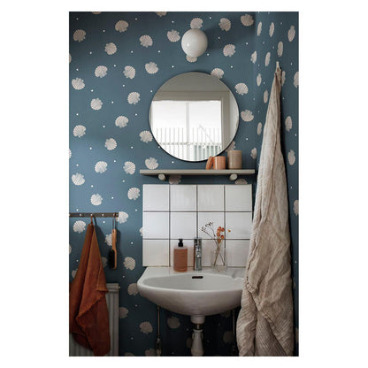 Rio Shells - Blue - Wallpaper Trader