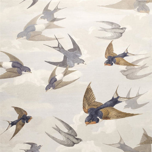 John Derian Picture Book Papers Chimney Swallows Dawn Wallpaper