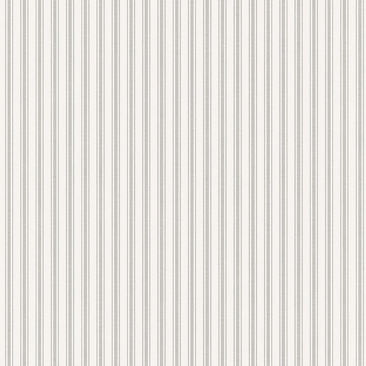 Aspö Stripe - White and Grey - Wallpaper Trader