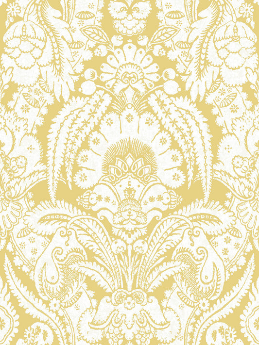 Chatterton - French Yellow & Ivory - Wallpaper Trader