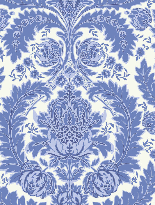 Coleridge - Blue & White - Wallpaper Trader
