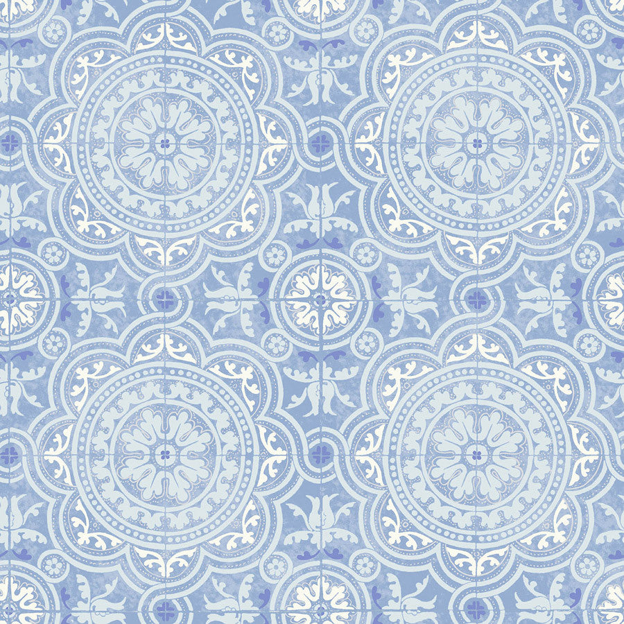 Piccadilly - Soft Blue - Wallpaper Trader