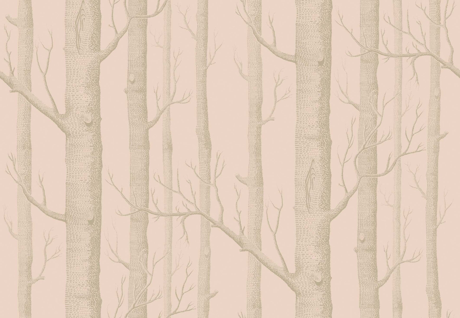 Woods - Pink & Gliver - Wallpaper Trader