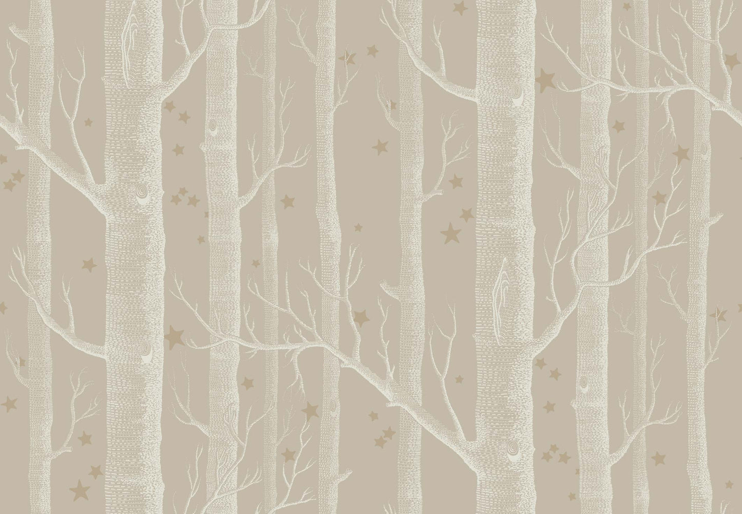 Woods & Stars - Linen - Wallpaper Trader