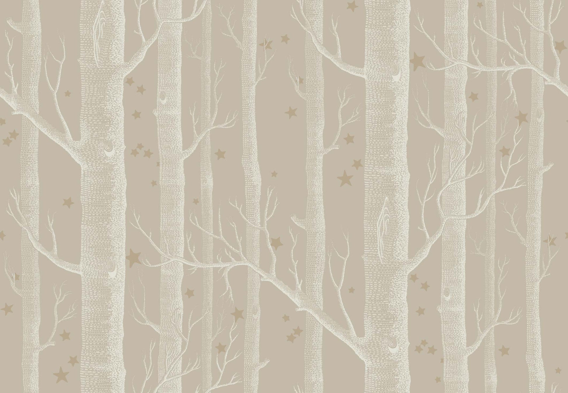 Woods & Stars - Linen - Wallpaper Trader