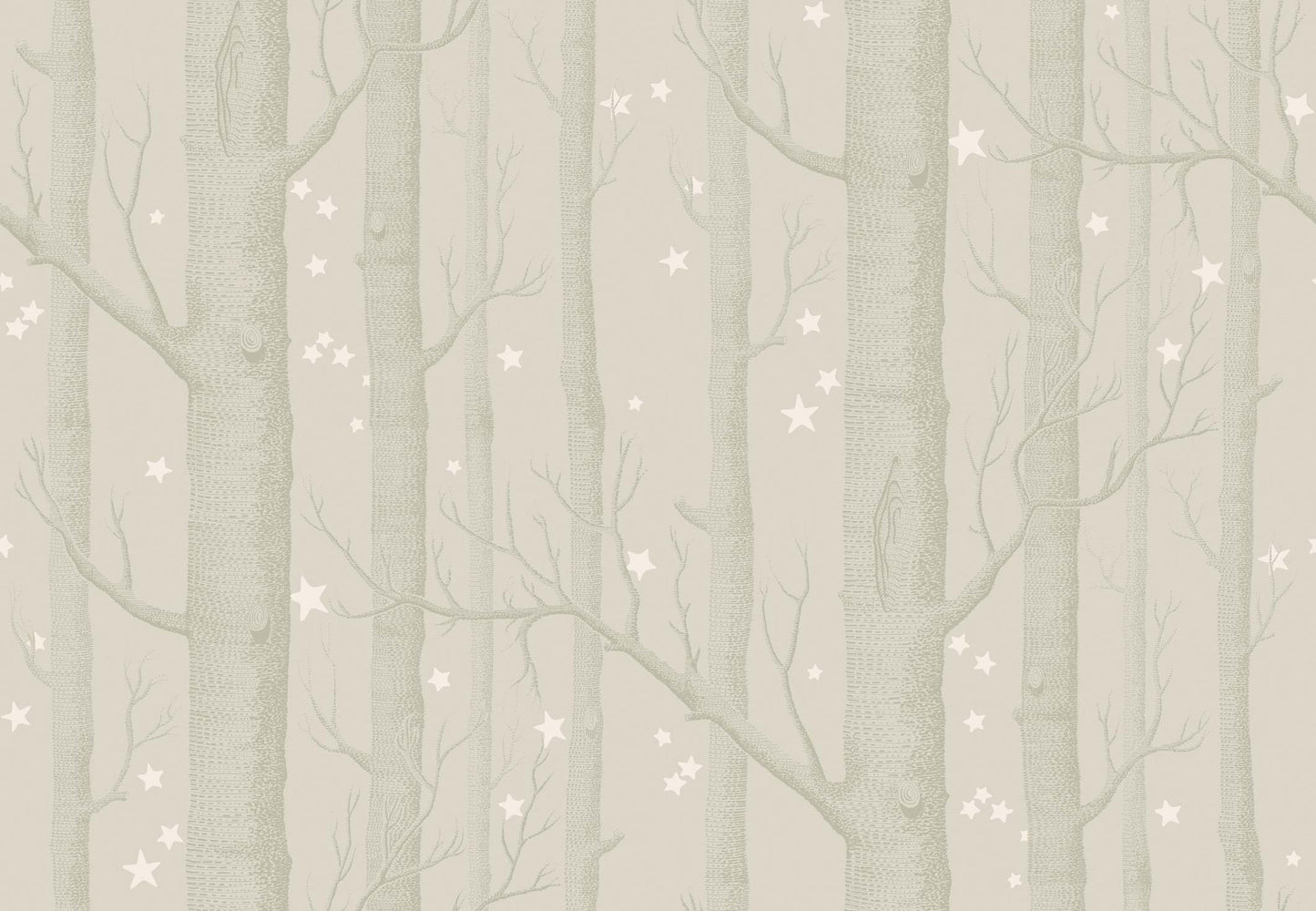 Cole and Son Woods & Stars wallpaper in Grey from The Whimsical Collection (103/11048) By combining two Cole & Son classics, we have produced the charming and enigmatic Woods & Stars paper. Woods and Stars ushers you into the most fairy-tale of worlds.
