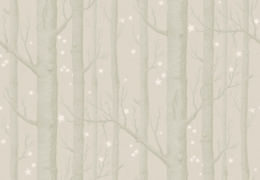 Cole and Son Woods & Stars wallpaper in Grey from The Whimsical Collection (103/11048) By combining two Cole & Son classics, we have produced the charming and enigmatic Woods & Stars paper. Woods and Stars ushers you into the most fairy-tale of worlds.