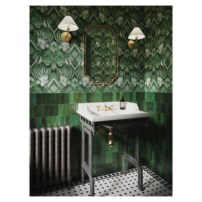 Divine Plumage - Emerald Green - Wallpaper Trader