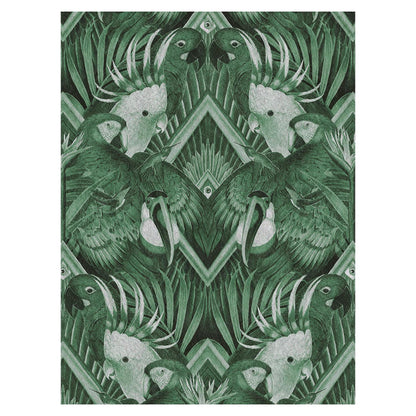 Divine Plumage - Emerald Green - Wallpaper Trader