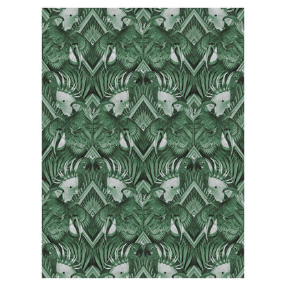 Divine Plumage - Emerald Green - Wallpaper Trader