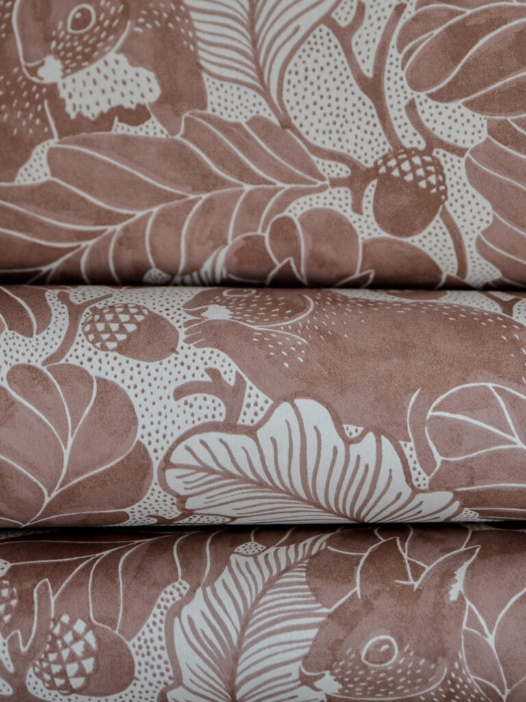 Oak Tree Tails - Pink - Wallpaper Trader