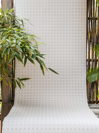 Classic Rattan - Silver Grey - Wallpaper Trader