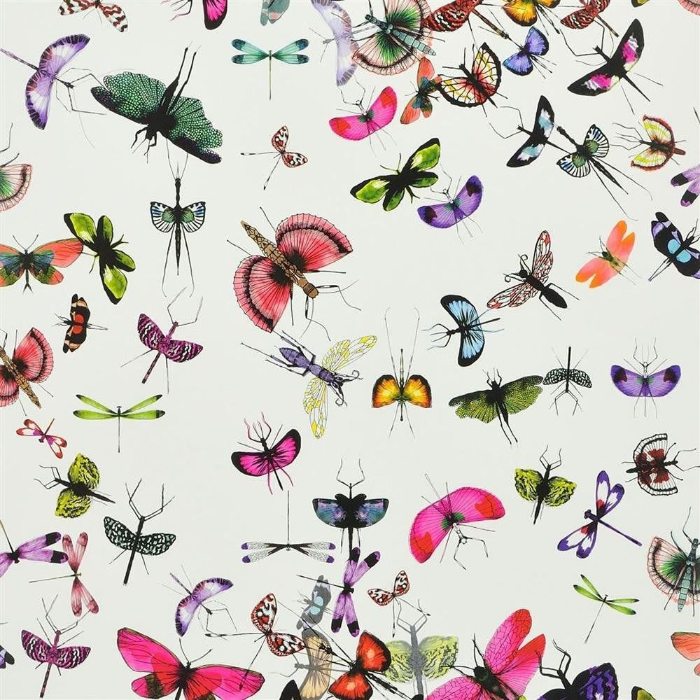 Mariposa Butterfly - White - Wallpaper Trader