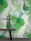 English Rose - Green - Wallpaper Trader