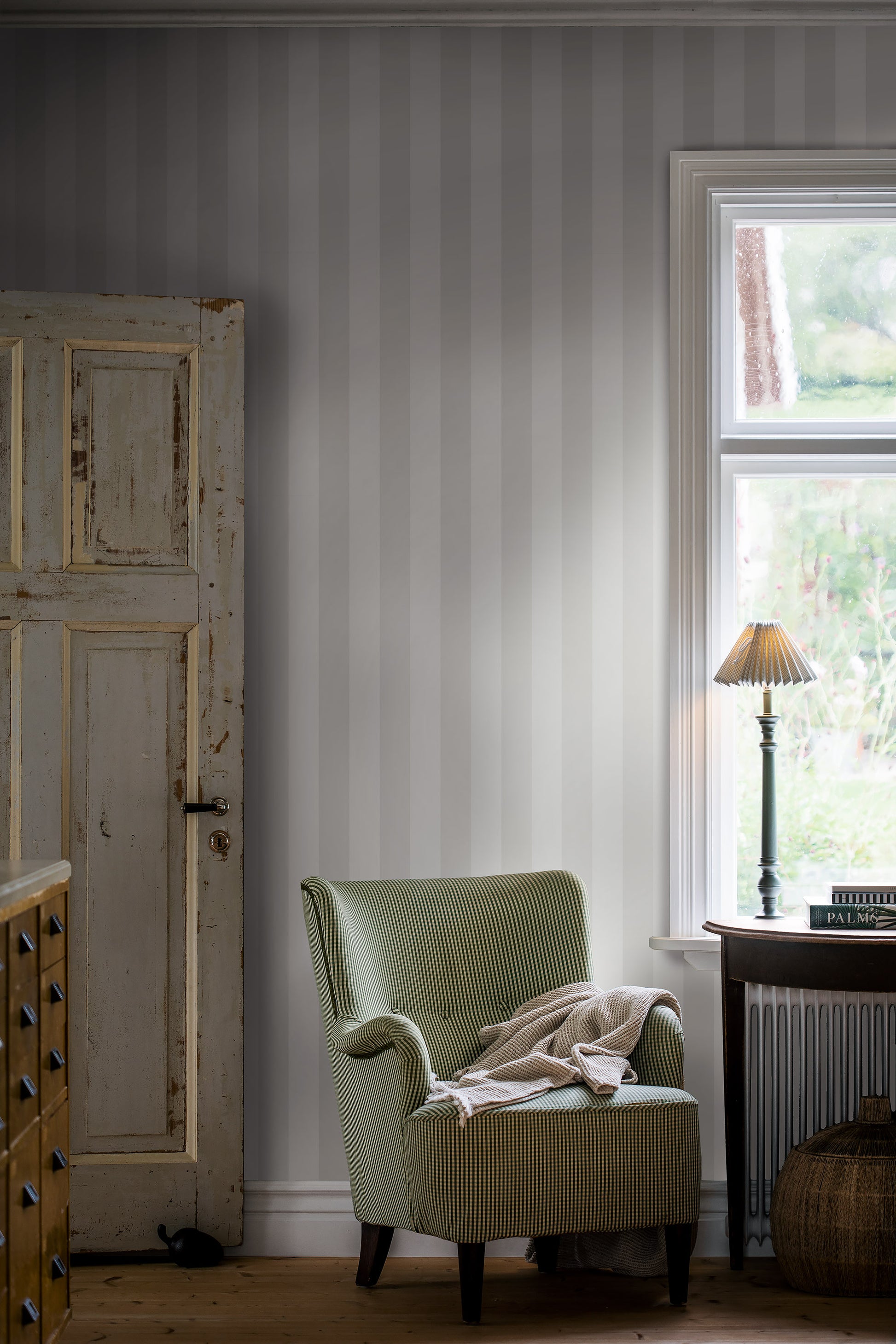 Falsterbo Stripe - Grey - Wallpaper Trader