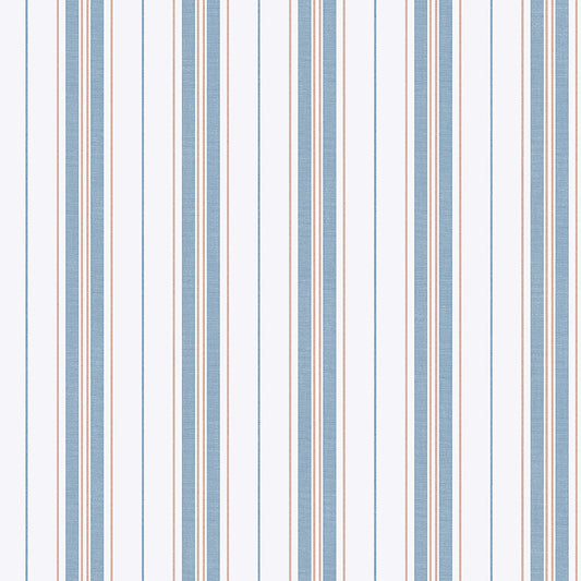 Hamnskär Stripe - Blue - Wallpaper Trader