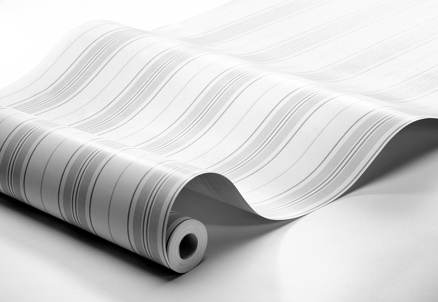 Hamnskär Stripe - Grey - Wallpaper Trader