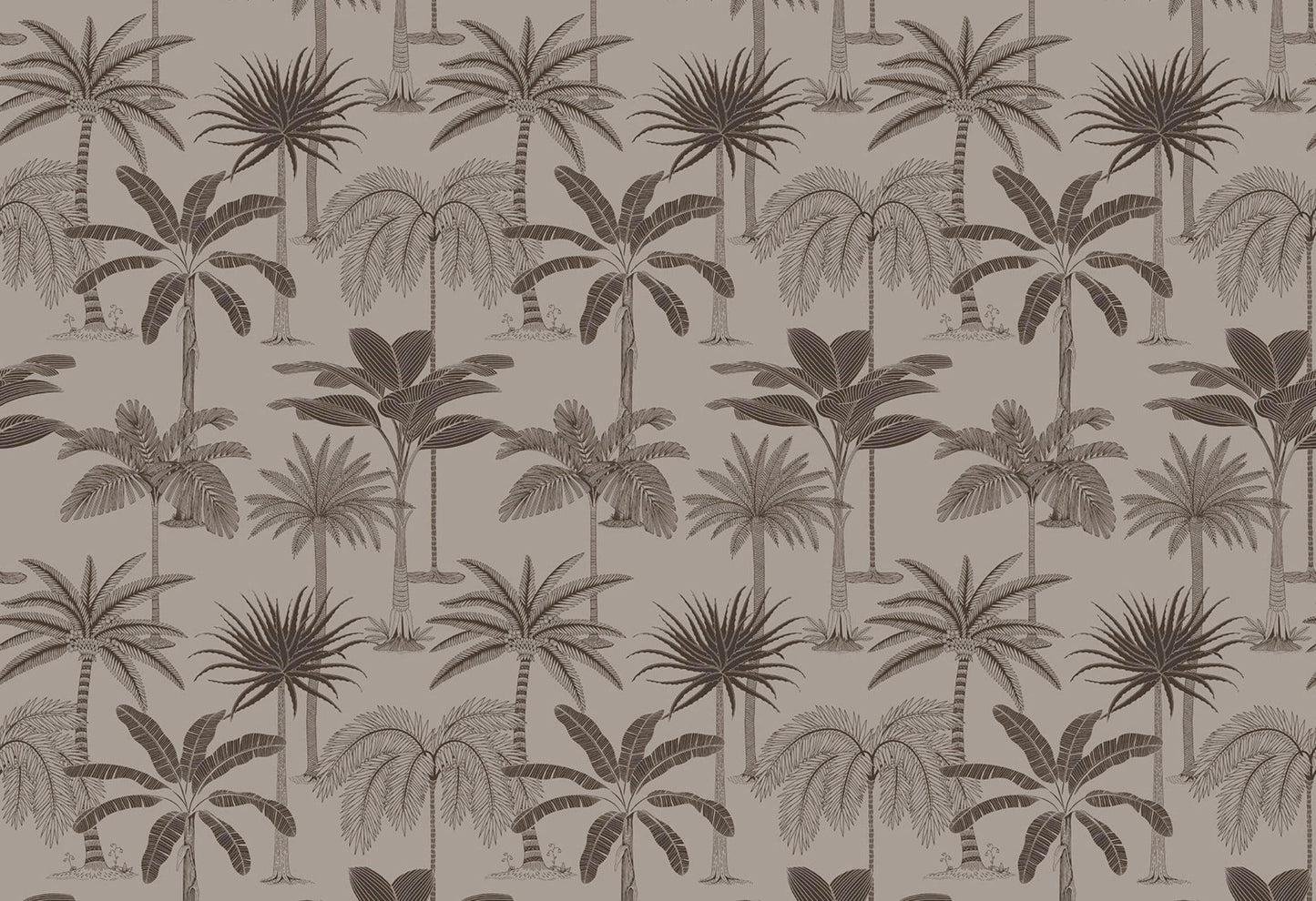 Royal Palms - Brown - Wallpaper Trader