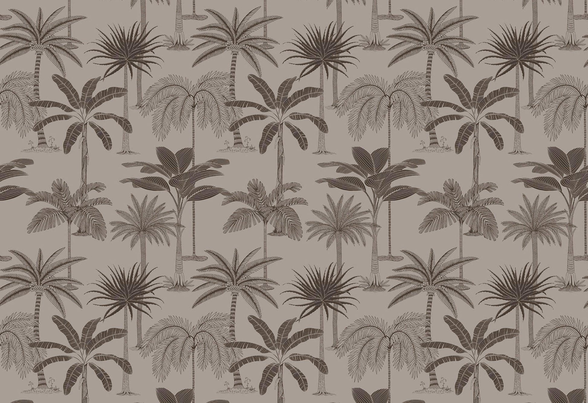 Royal Palms - Brown - Wallpaper Trader