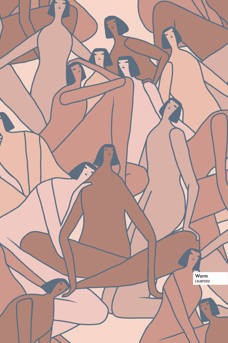 Field by Laura Berger - Warm Pink - Wallpaper Trader