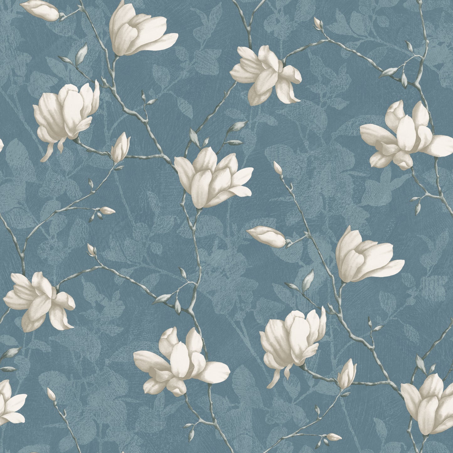 Lily Tree - Blue - Wallpaper Trader