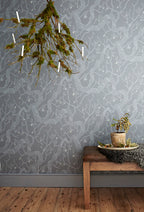 Oak Trees - Grey - Wallpaper Trader