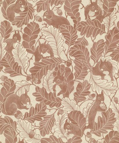 Oak Tree Tails - Pink - Wallpaper Trader