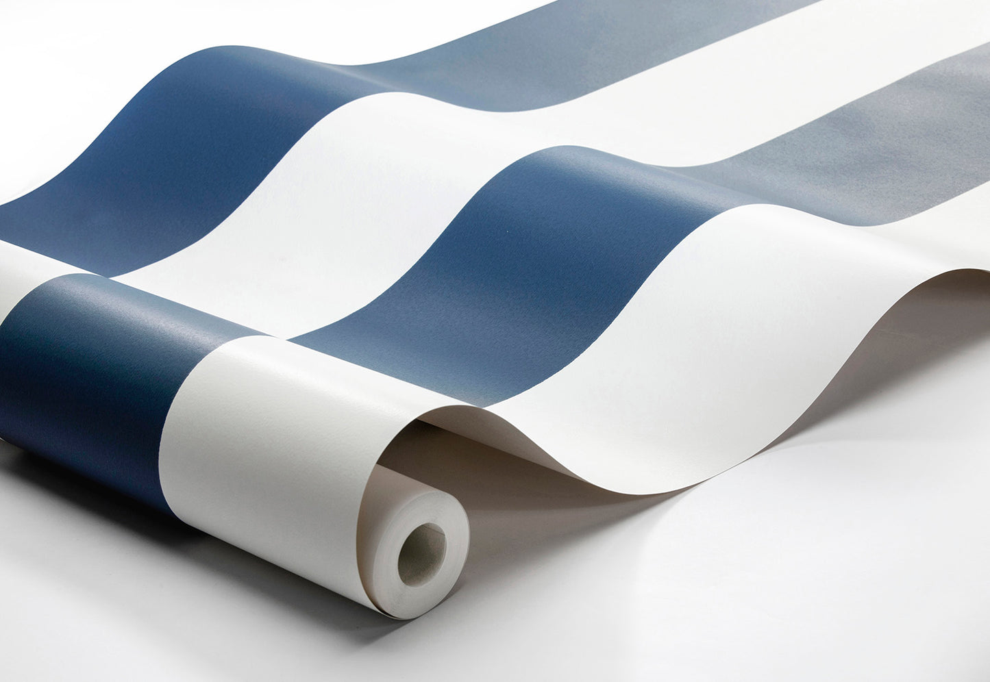 Orust Stripe - Blue & White - Wallpaper Trader