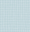 Pool Tiles wallpaper by Cass Deller, flat swatch of a hand-painted white grid on a pastel blue ground