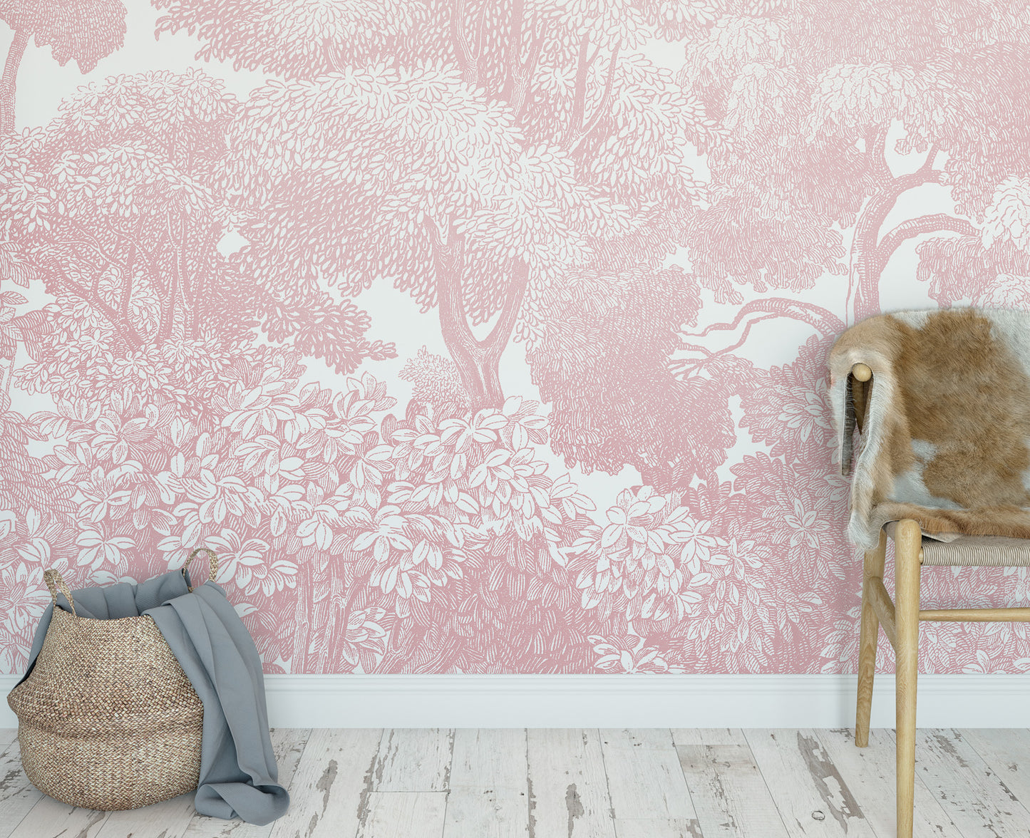 Bellewood - Pink & White - Wallpaper Trader