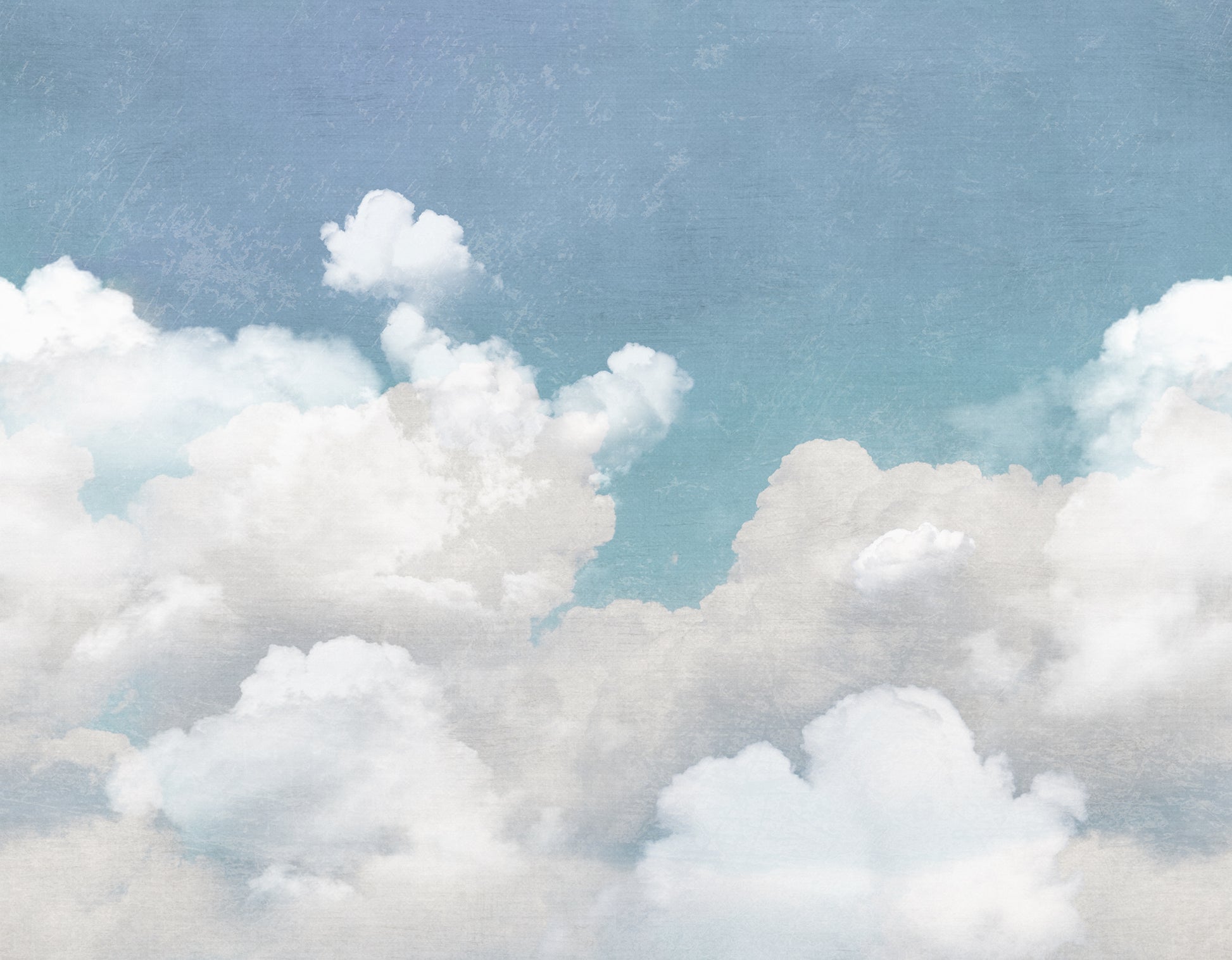 Cuddle Clouds - Cloud Blue and White - Wallpaper Trader