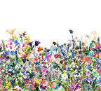 May Meadow,Pastel - White,Green,Multi & Purple - Wallpaper Trader