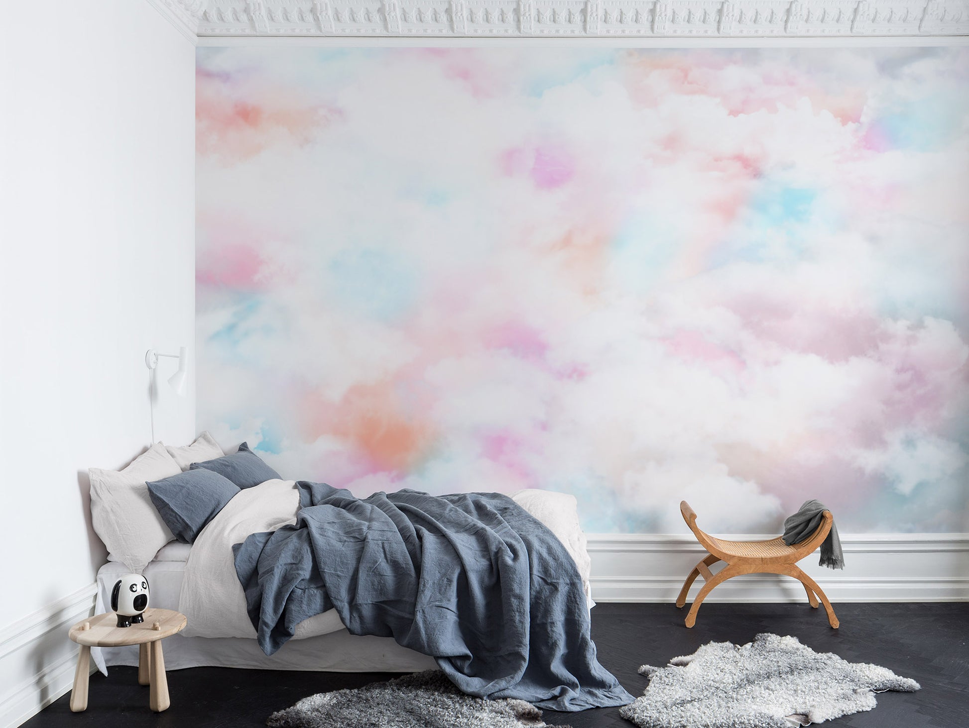 Coral Clouds - Pink - Wallpaper Trader