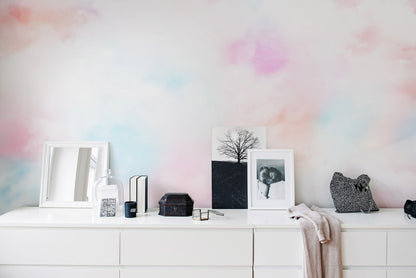 Coral Clouds - Pink - Wallpaper Trader