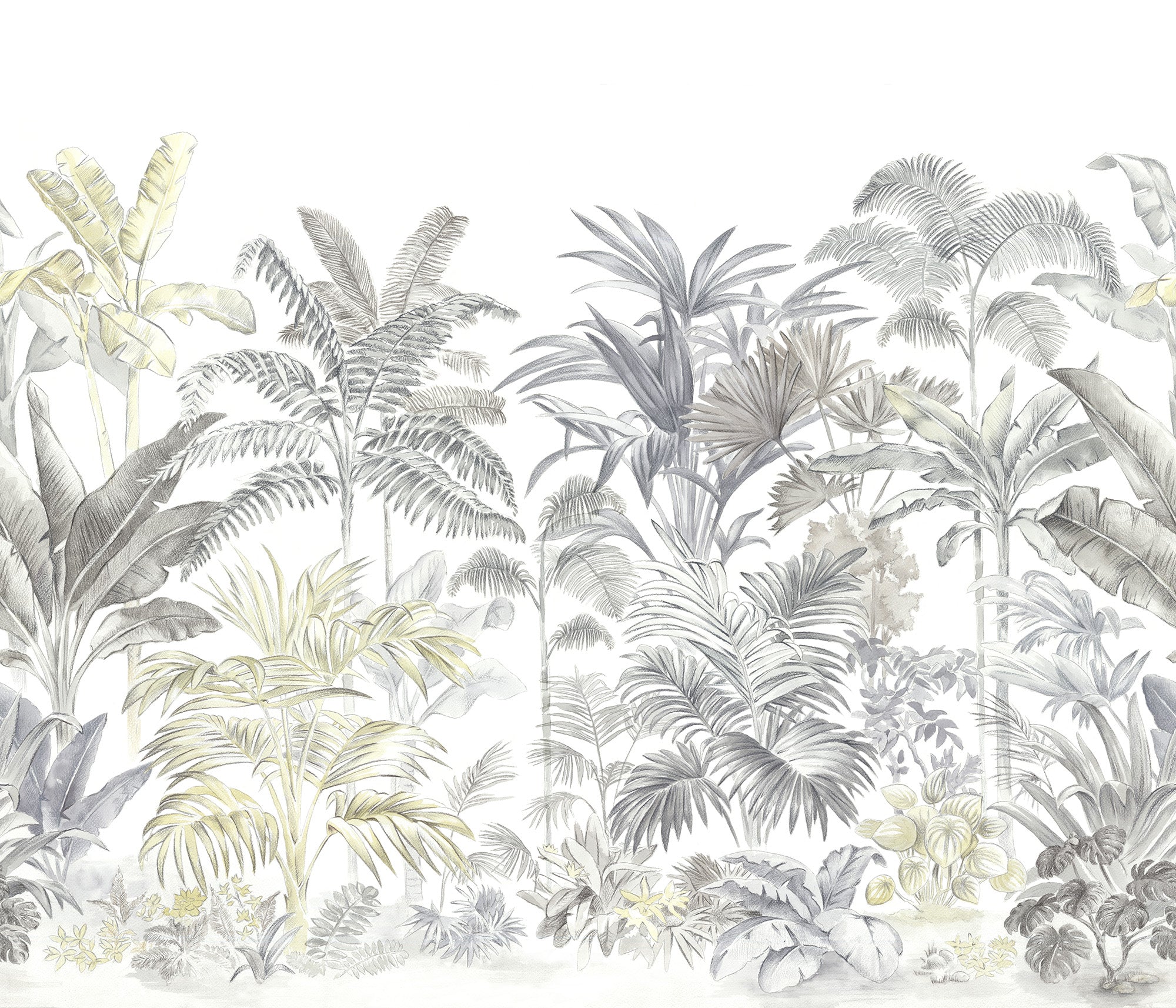 Pride Palms - Pewter - Wallpaper Trader