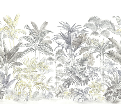 Pride Palms - Pewter - Wallpaper Trader