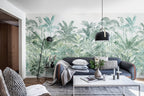 Pride Palms Emerald - serpentine - Wallpaper Trader