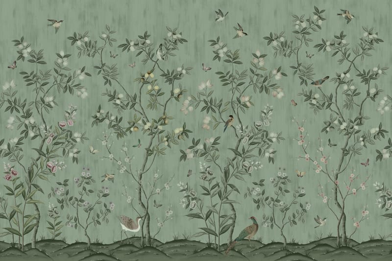 Chinoiserie Chic - Jade - Wallpaper Trader