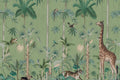 Giraffe's Stroll - Emerald Green - Wallpaper Trader
