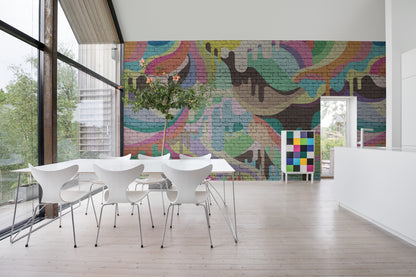 Dripping Rainbow - Multi Color - Wallpaper Trader