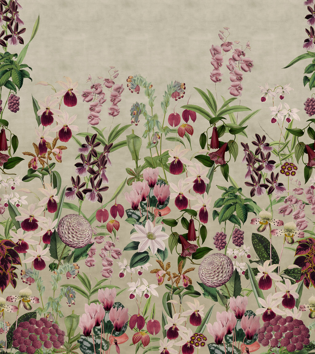 Alice's Garden Mural - Wallpaper Trader