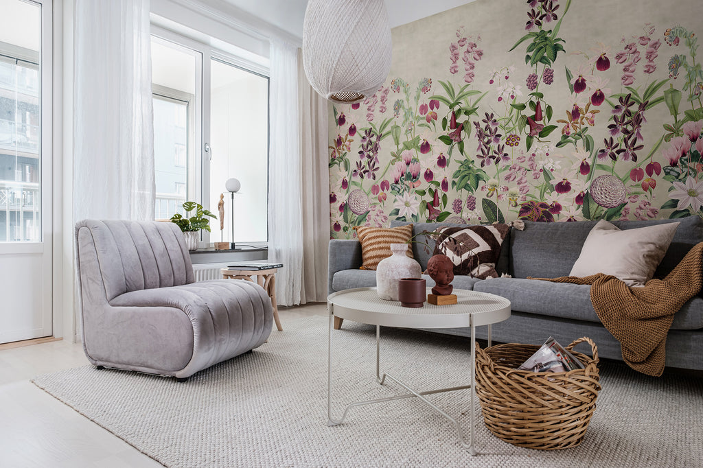 Alice's Garden Mural - Wallpaper Trader