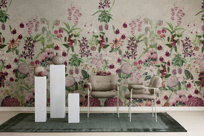 Alice's Garden Mural - Wallpaper Trader