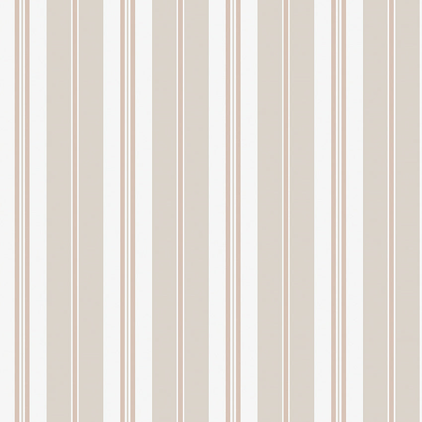 Sandhamn Stripe - Neutrals and Pink - Wallpaper Trader