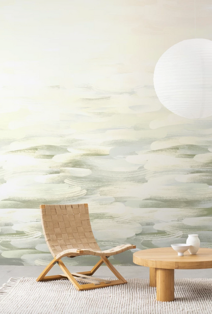 Desertscape - Green - Wallpaper Trader