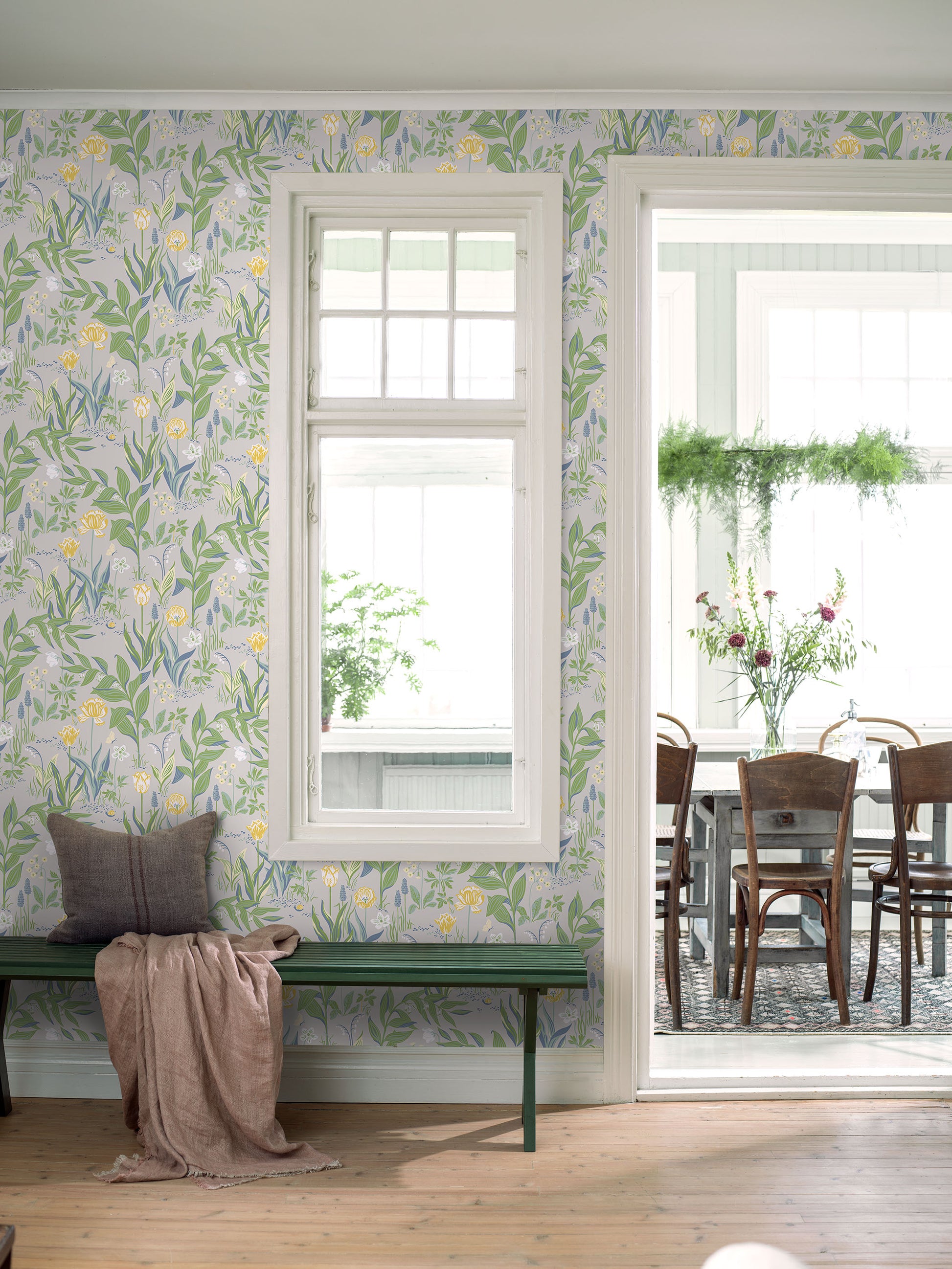 Spring Garden - Grey - Wallpaper Trader